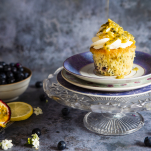 Lemon, Blueberry & Passionfruit Cake
