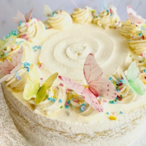 8” cafe style cake