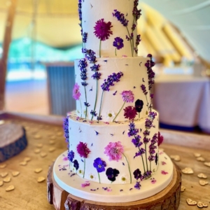 Buttercream & edible flowers